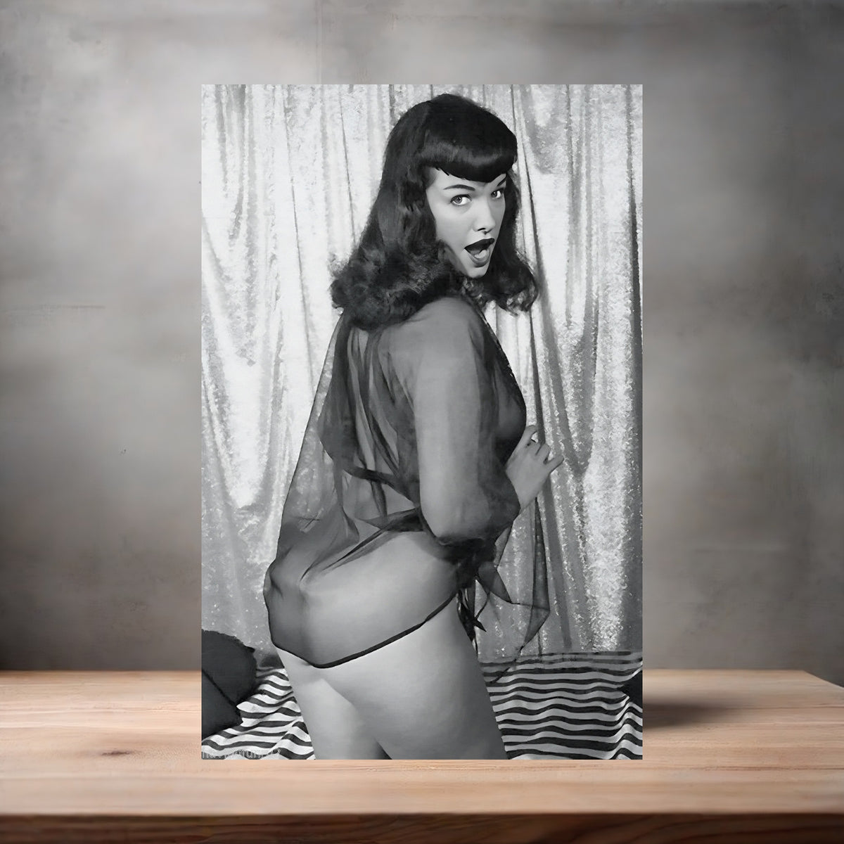 Bettie Page poster prints in multiple sizes and material. Playboy NSFW 24 options