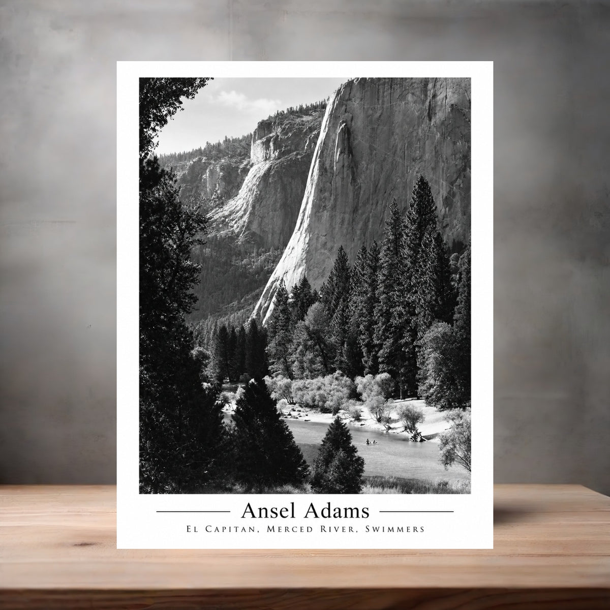 Ansel Adams 8.5" x 11" art print set of 2, glossy and matte. Merced River