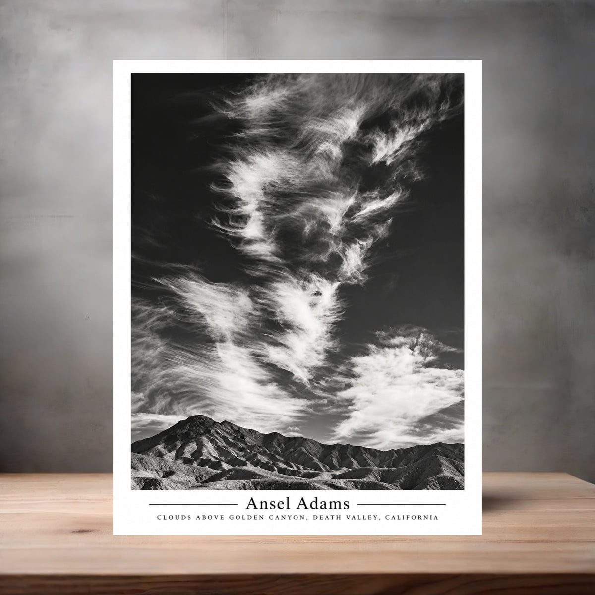 Ansel Adams 8.5" x 11" art print set of 2, glossy and matte. Death Valley, California