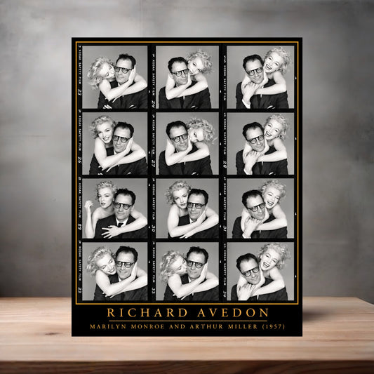 Richard Avedon 8.5" x 11" art print set of 2, glossy and matte. Marilyn Monroe and Arthur Miller