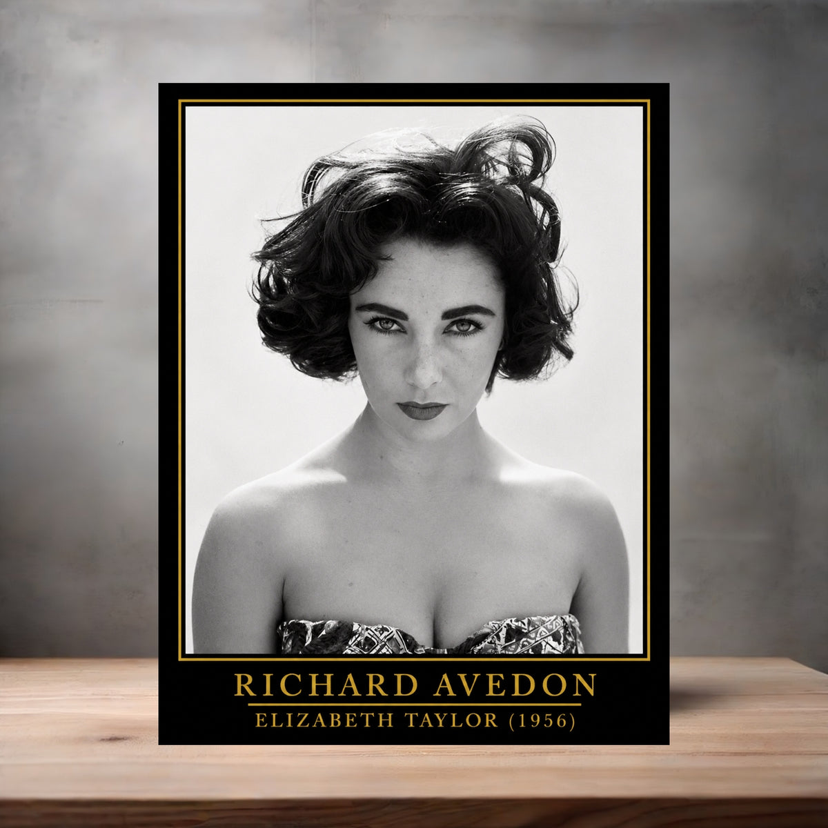 Richard Avedon 8.5" x 11" art print set of 2, glossy and matte. Elizabeth Taylor b&w