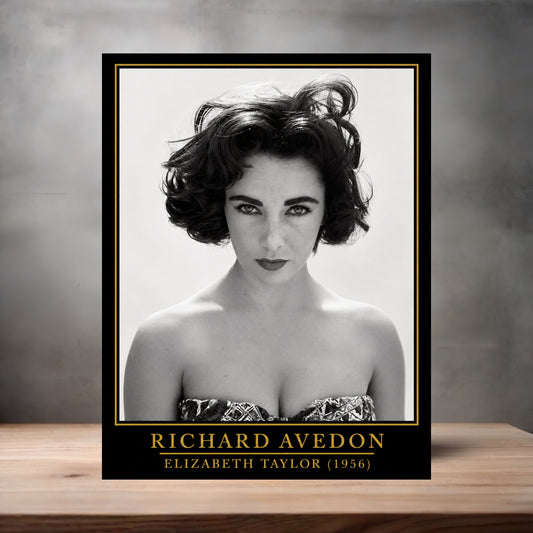 Richard Avedon 8.5" x 11" art print set of 2, glossy and matte. Elizabeth Taylor b&w