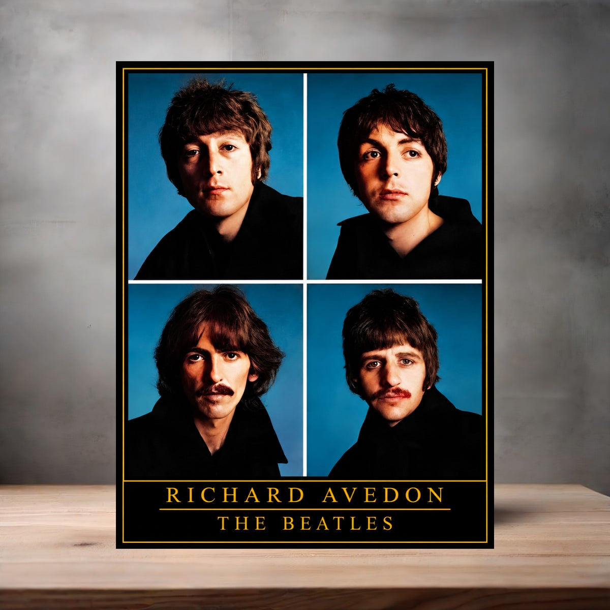 Richard Avedon 8.5" x 11" art print set of 2, glossy and matte. The Beatles