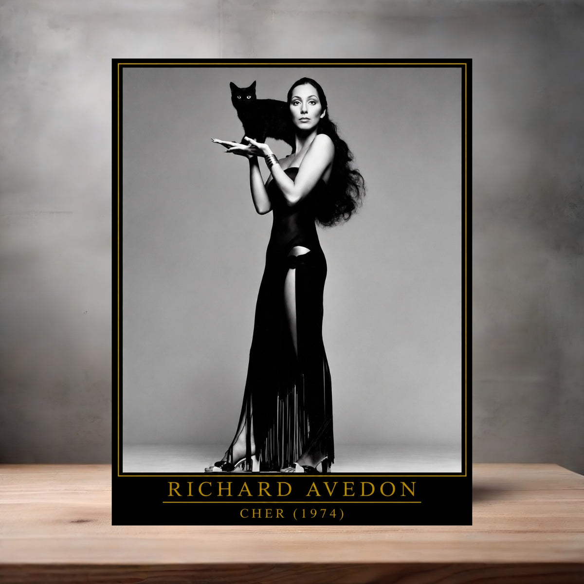 Richard Avedon 8.5" x 11" art print set of 2, glossy and matte. Cher