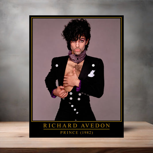 Richard Avedon 8.5" x 11" art print set of 2, glossy and matte. Prince