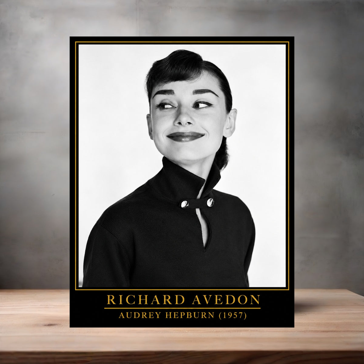 Richard Avedon 8.5" x 11" art print set of 2, glossy and matte. Audrey Hepburn