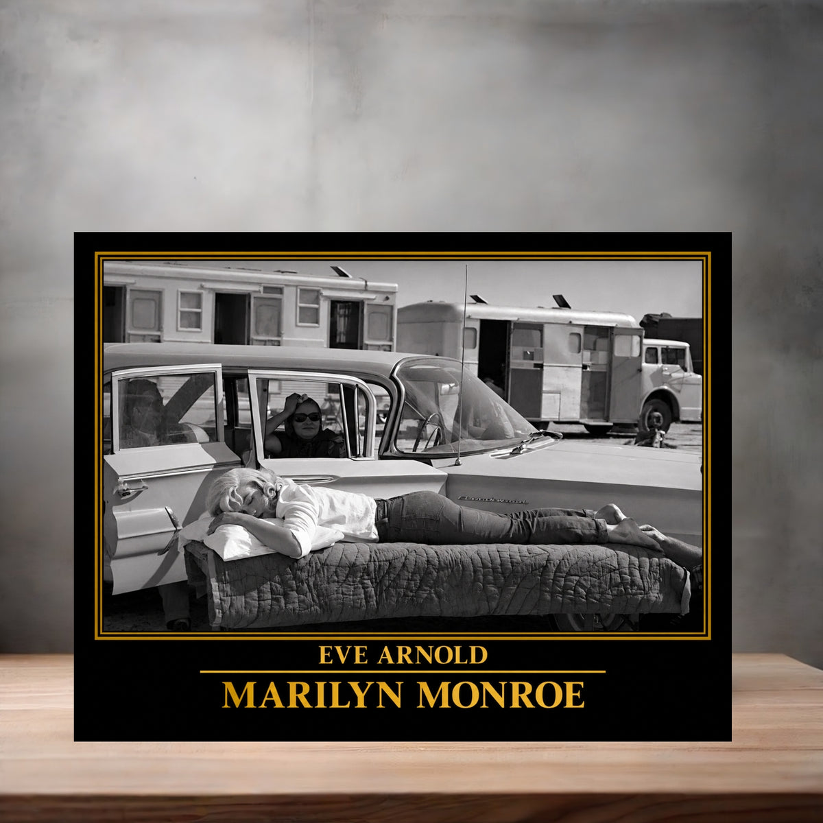 Eve Arnold 8.5" x 11" art print set of 2, glossy and matte. Marilyn Monroe Gold Collection b