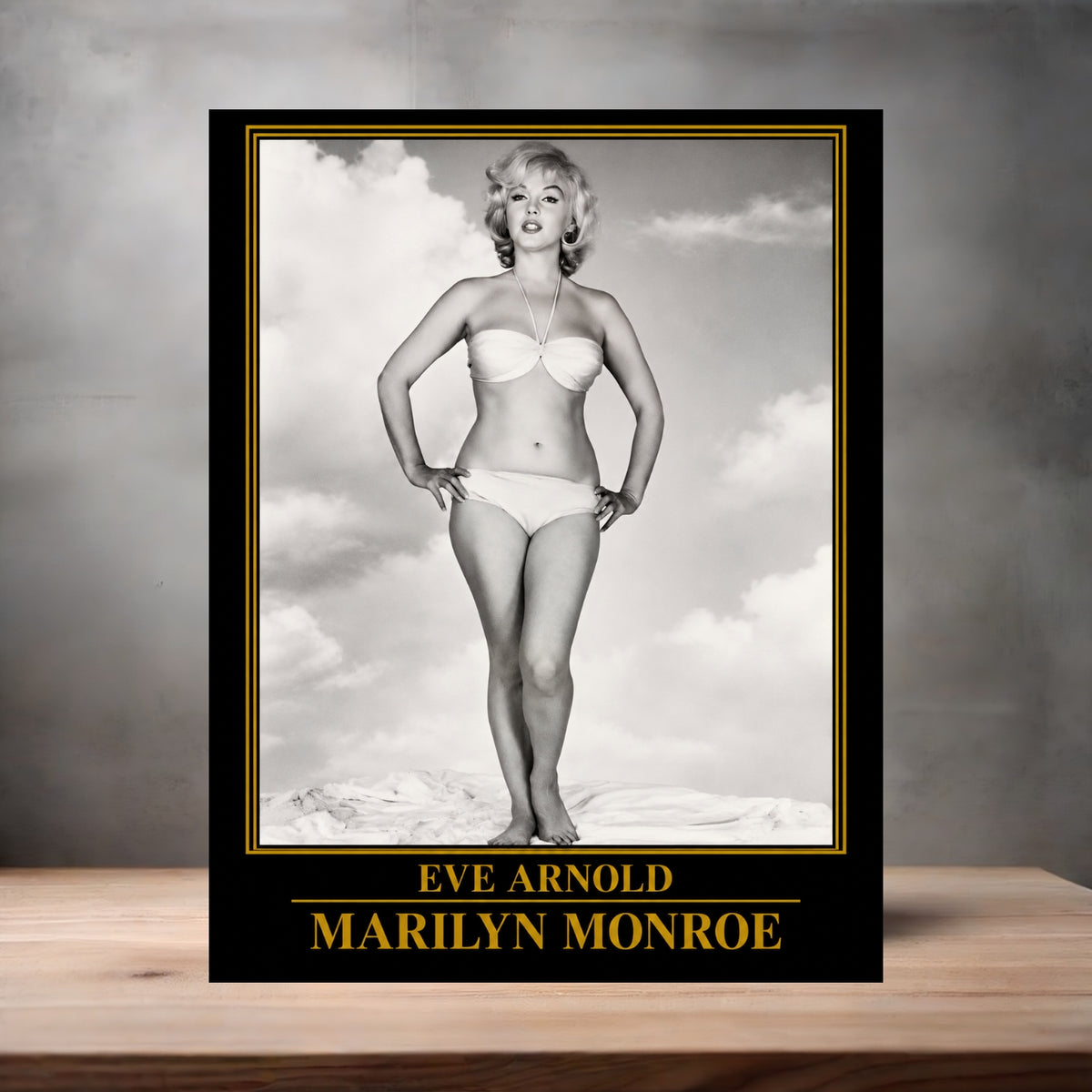 Eve Arnold 8.5" x 11" art print set of 2, glossy and matte. Marilyn Monroe Gold Collection k