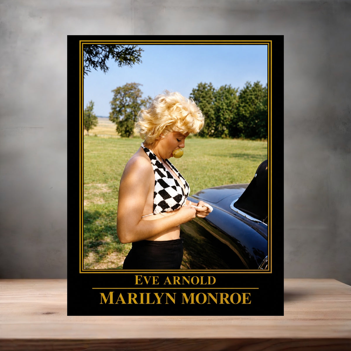Eve Arnold 8.5" x 11" art print set of 2, glossy and matte. Marilyn Monroe Gold Collection e