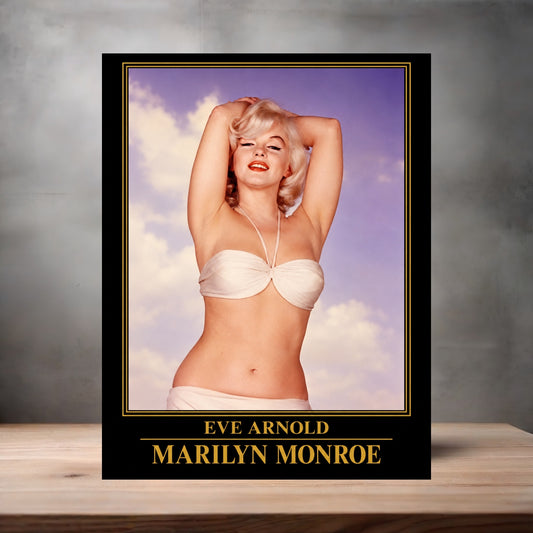 Eve Arnold 8.5" x 11" art print set of 2, glossy and matte. Marilyn Monroe Gold Collection l