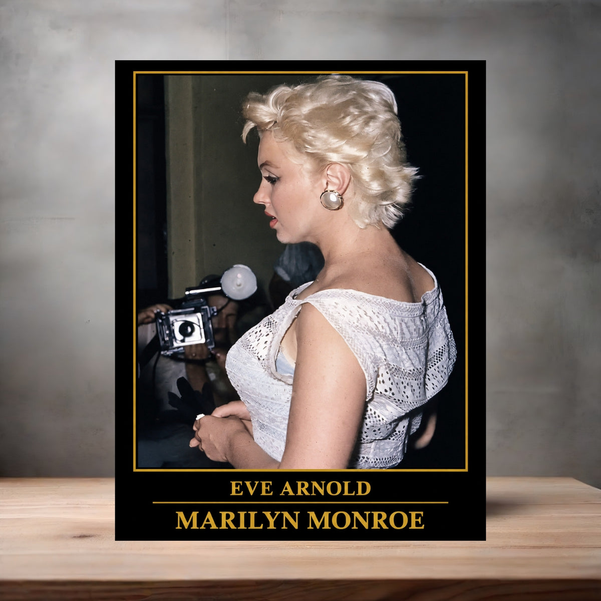 Eve Arnold 8.5" x 11" art print set of 2, glossy and matte. Marilyn Monroe Gold Collection a