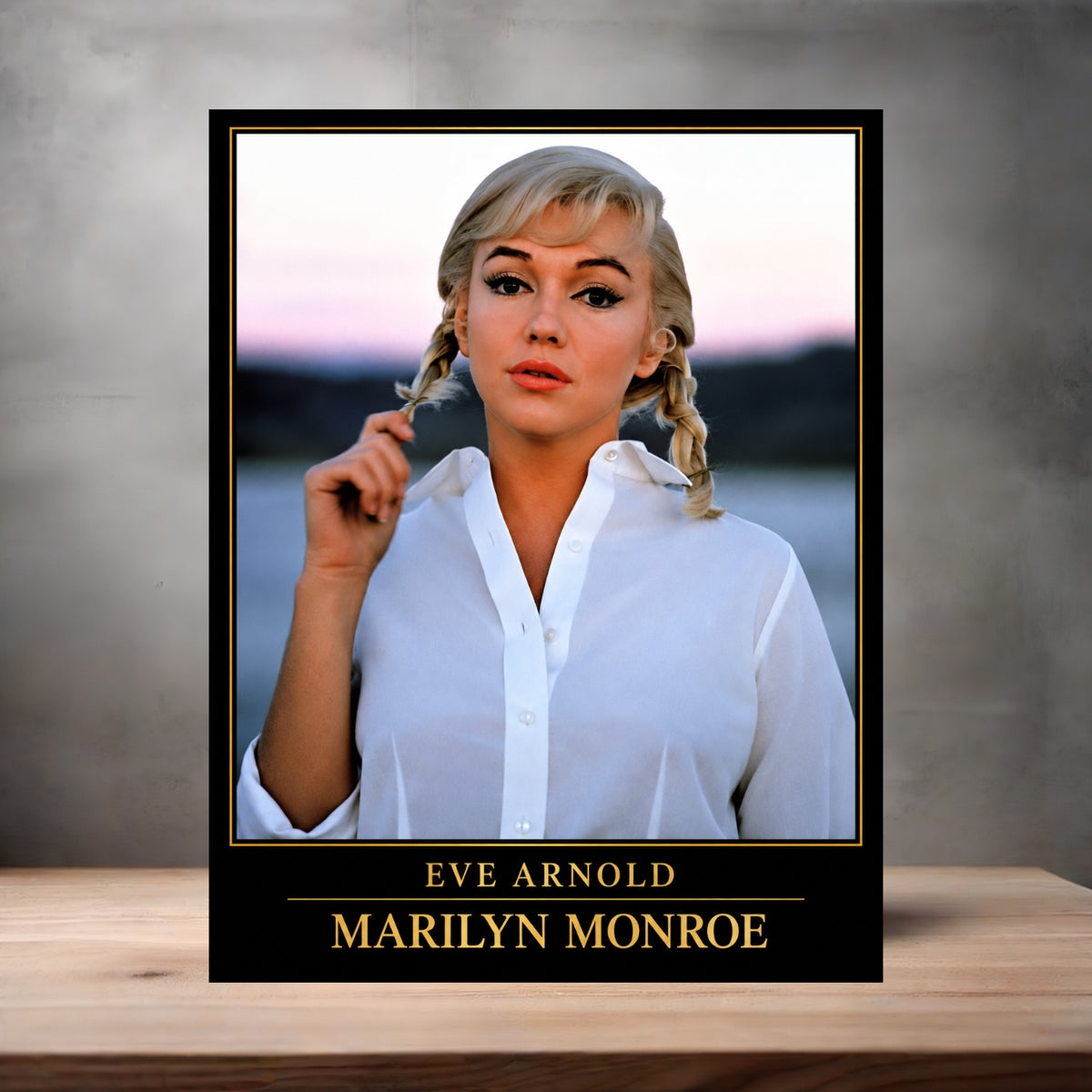 Eve Arnold 8.5" x 11" art print set of 2, glossy and matte. Marilyn Monroe Gold Collection g