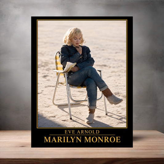 Eve Arnold 8.5" x 11" art print set of 2, glossy and matte. Marilyn Monroe Gold Collection z