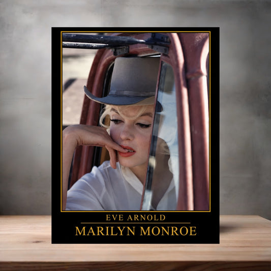 Eve Arnold 8.5" x 11" art print set of 2, glossy and matte. Marilyn Monroe Gold Collection w