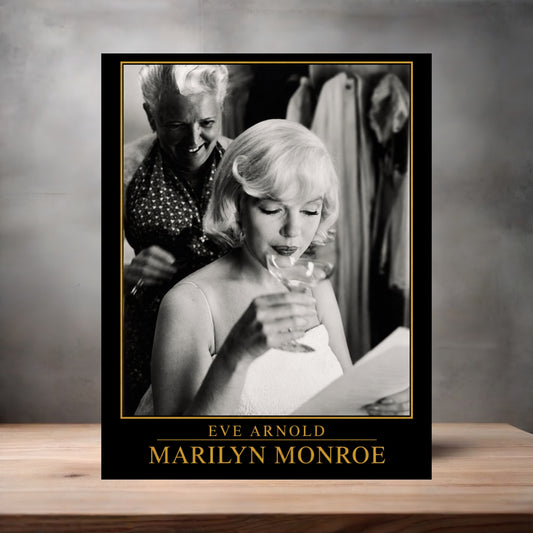 Eve Arnold 8.5" x 11" art print set of 2, glossy and matte. Marilyn Monroe Gold Collection v