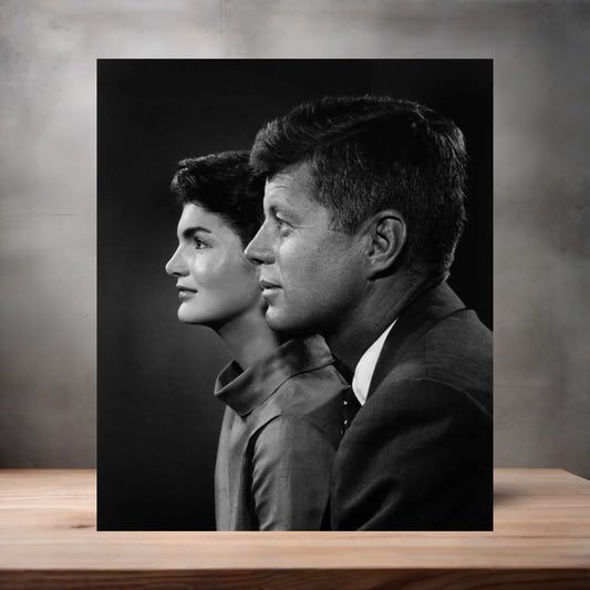 Yousuf Karsh 8.5" x 11" art print set of 2, glossy and matte. John F. Kennedy and Jacqueline