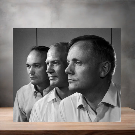Yousuf Karsh 8.5" x 11" art print set of 2, glossy and matte. Apollo 11 Crew
