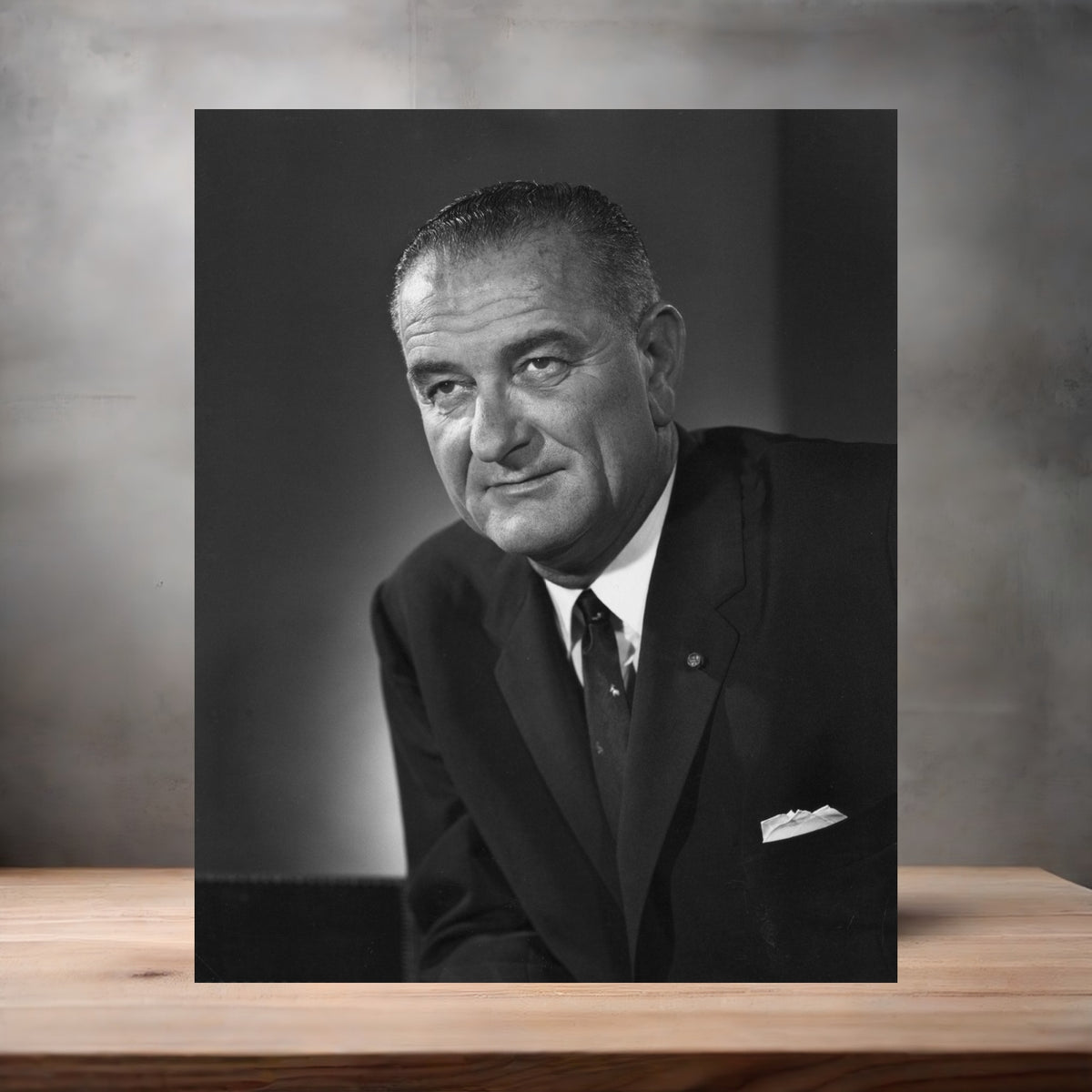 Yousuf Karsh 8.5" x 11" art print set of 2, glossy and matte. U.S. President Lyndon B. Johnson