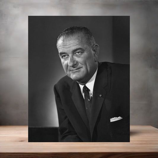 Yousuf Karsh 8.5" x 11" art print set of 2, glossy and matte. U.S. President Lyndon B. Johnson