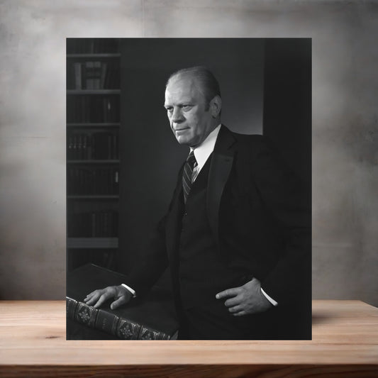 Yousuf Karsh 8.5" x 11" art print set of 2, glossy and matte. U.S. President Gerald R. Ford