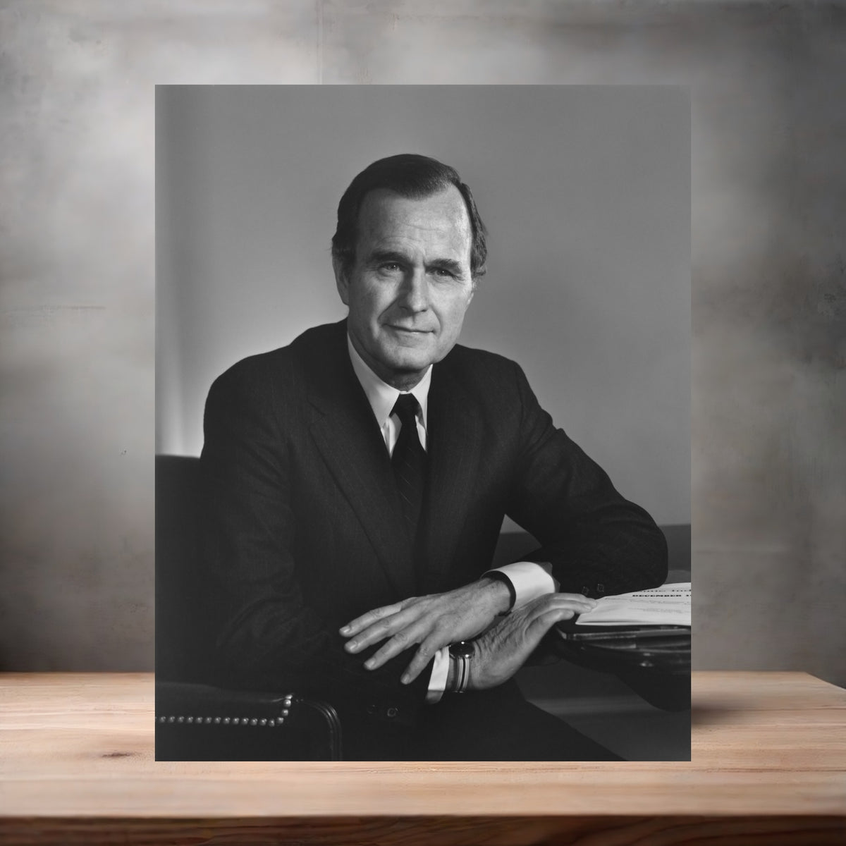 Yousuf Karsh 8.5" x 11" art print set of 2, glossy and matte. U.S. President George H. W. Bush