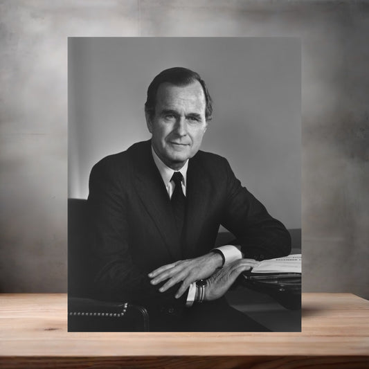 Yousuf Karsh 8.5" x 11" art print set of 2, glossy and matte. U.S. President George H. W. Bush