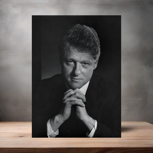 Yousuf Karsh 8.5" x 11" art print set of 2, glossy and matte. U.S. President Bill Clinton