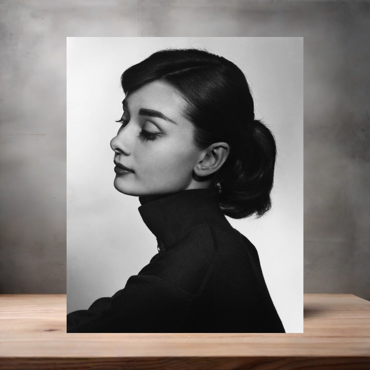 Yousuf Karsh 8.5" x 11" art print set of 2, glossy and matte. Audrey Hepburn