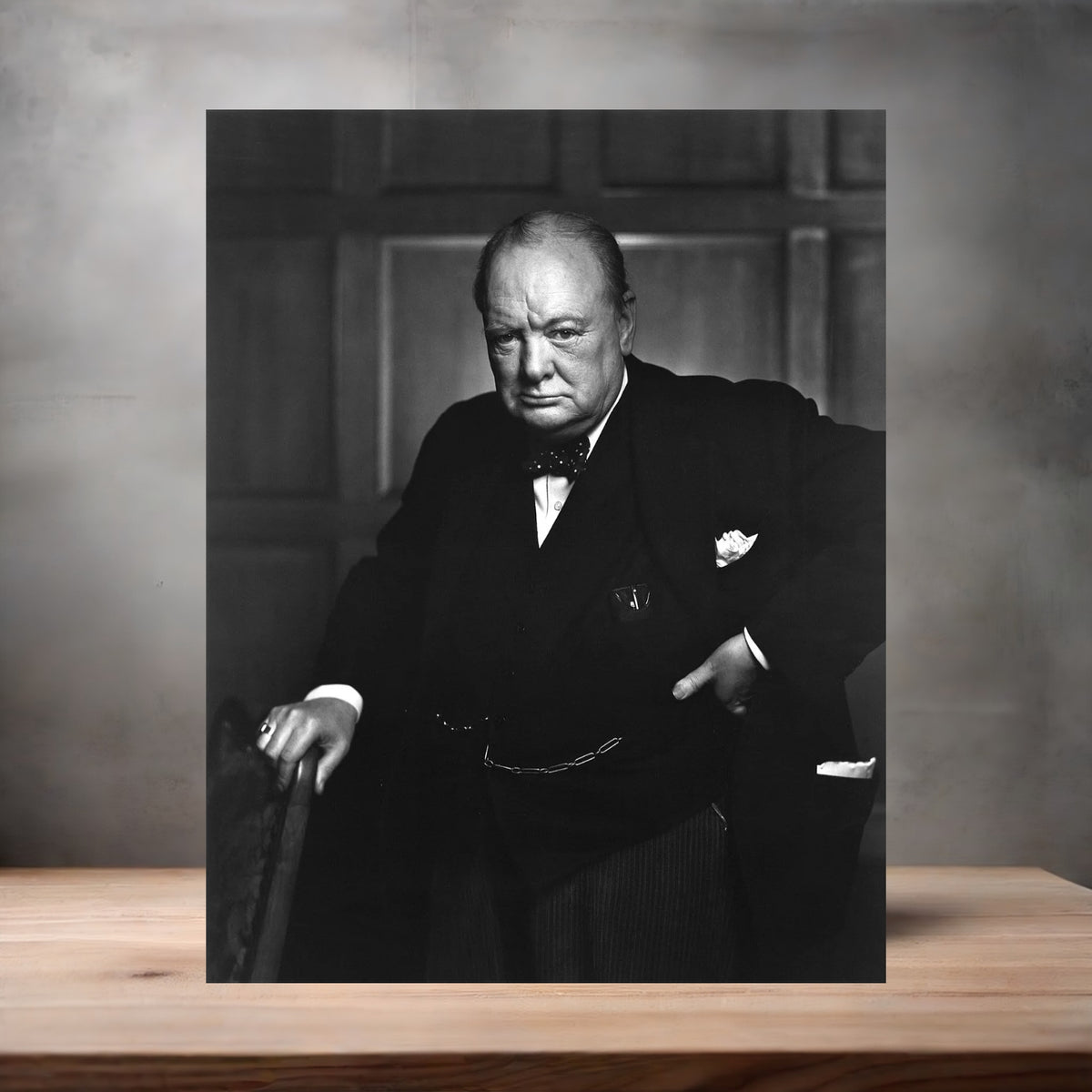 Yousuf Karsh 8.5" x 11" art print set of 2, glossy and matte. Winston Churchill