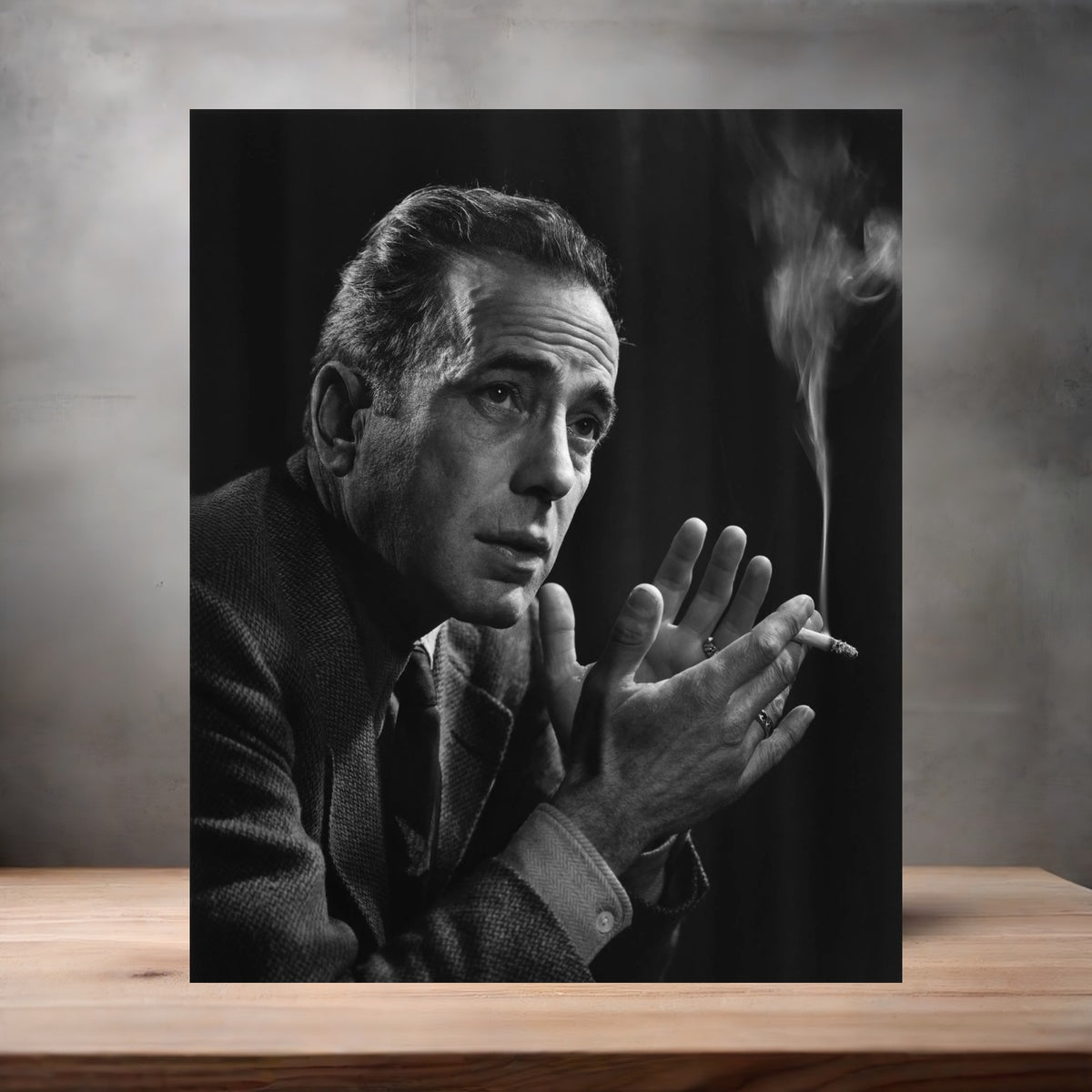 Yousuf Karsh 8.5" x 11" art print set of 2, glossy and matte. Humphrey Bogart