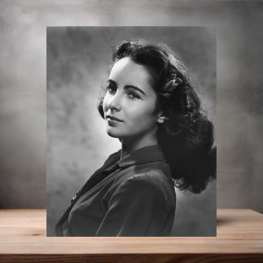 Yousuf Karsh 8.5" x 11" art print set of 2, glossy and matte. Elizabeth Taylor