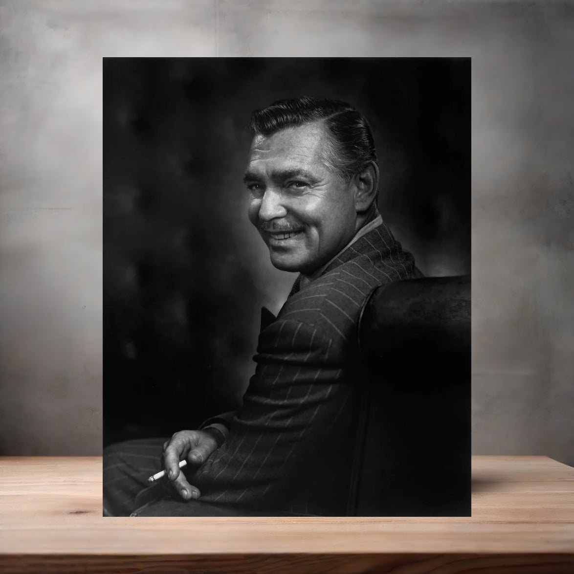 Yousuf Karsh 8.5" x 11" art print set of 2, glossy and matte. Clark Gable