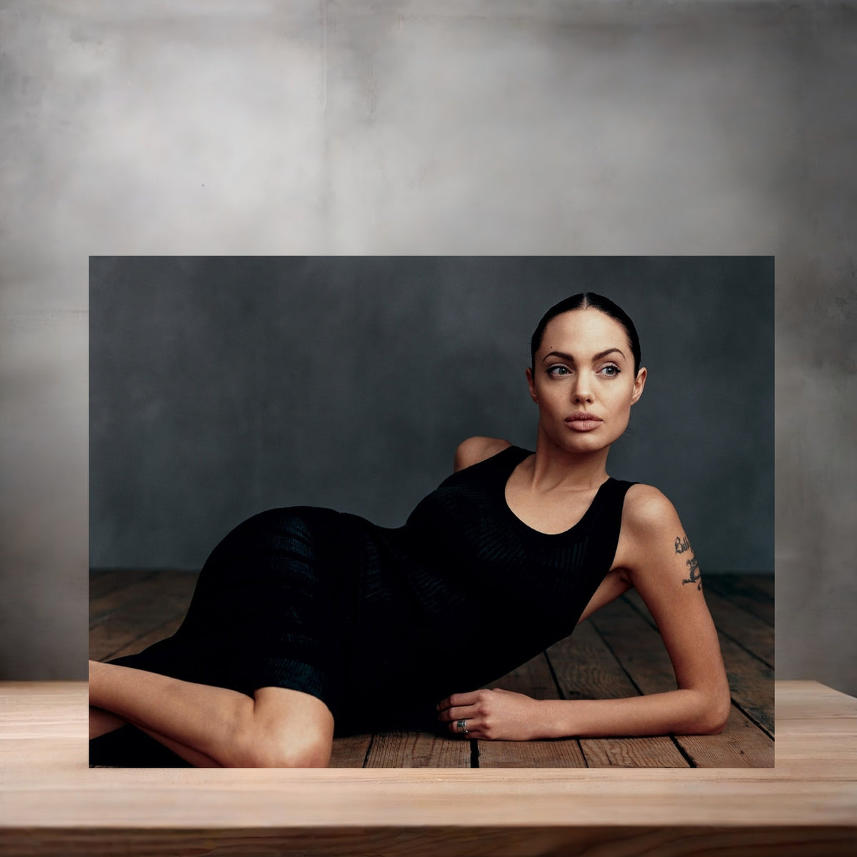 Annie Leibovitz 8.5" x 11" art print set of 2, glossy and matte. Angelina Jolie