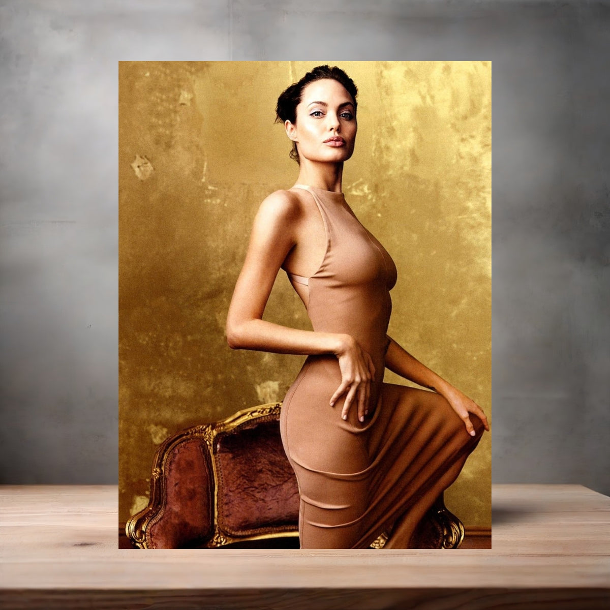 Annie Leibovitz 8.5" x 11" art print set of 2, glossy and matte. Angelina Jolie v2