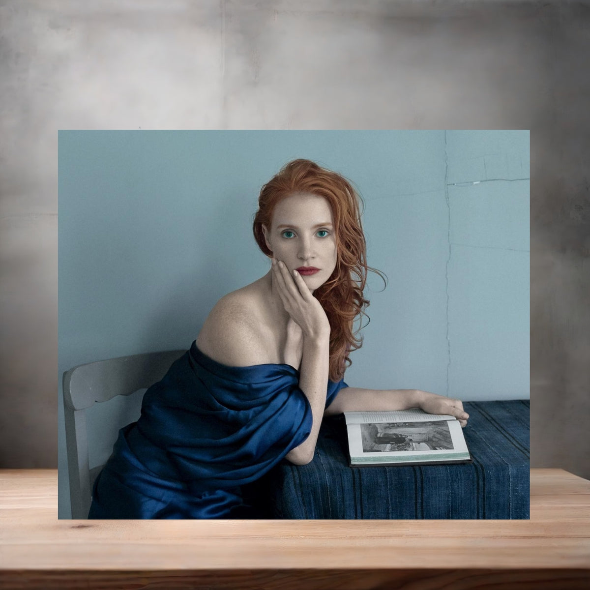 Annie Leibovitz 8.5" x 11" art print set of 2, glossy and matte. Jessica Chastain v2