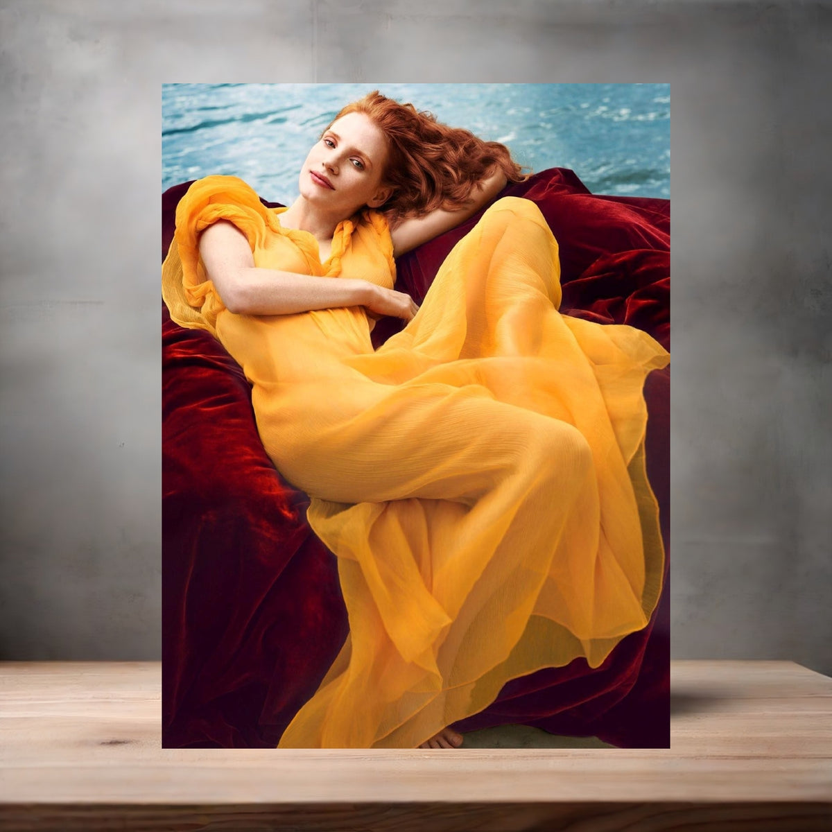 Annie Leibovitz 8.5" x 11" art print set of 2, glossy and matte. Jessica Chastain v4