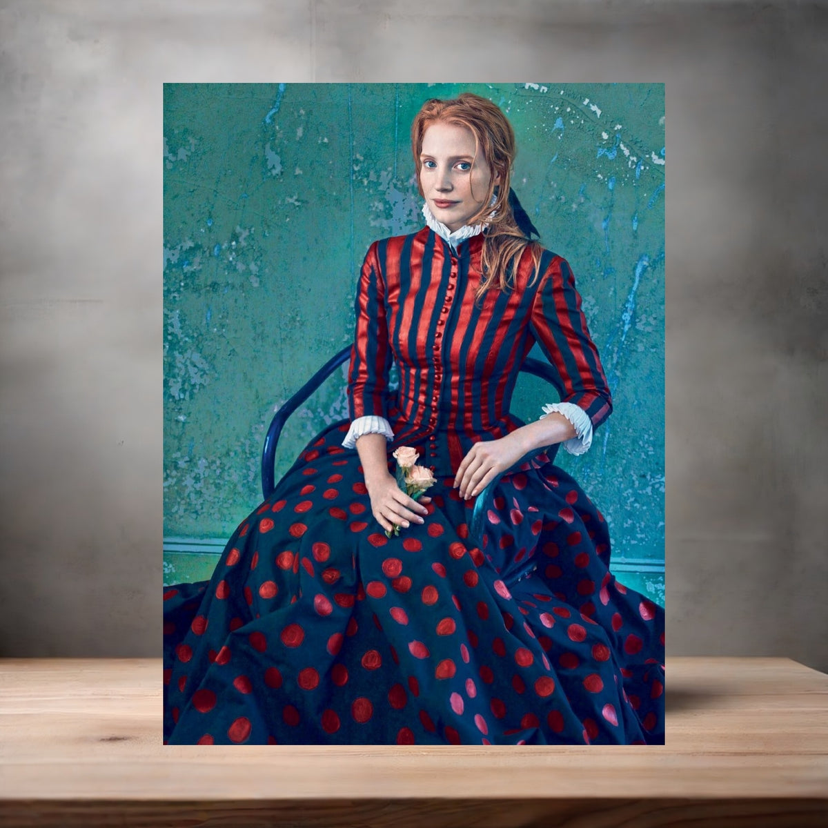 Annie Leibovitz 8.5" x 11" art print set of 2, glossy and matte. Jessica Chastain v5