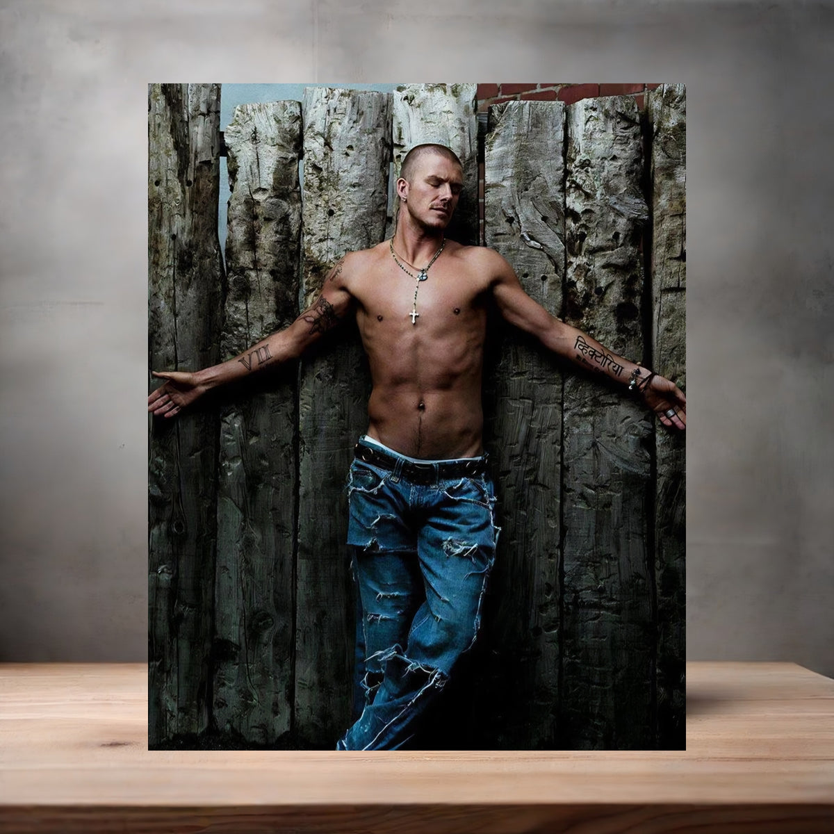 Annie Leibovitz 8.5" x 11" art print set of 2, glossy and matte. David Beckham