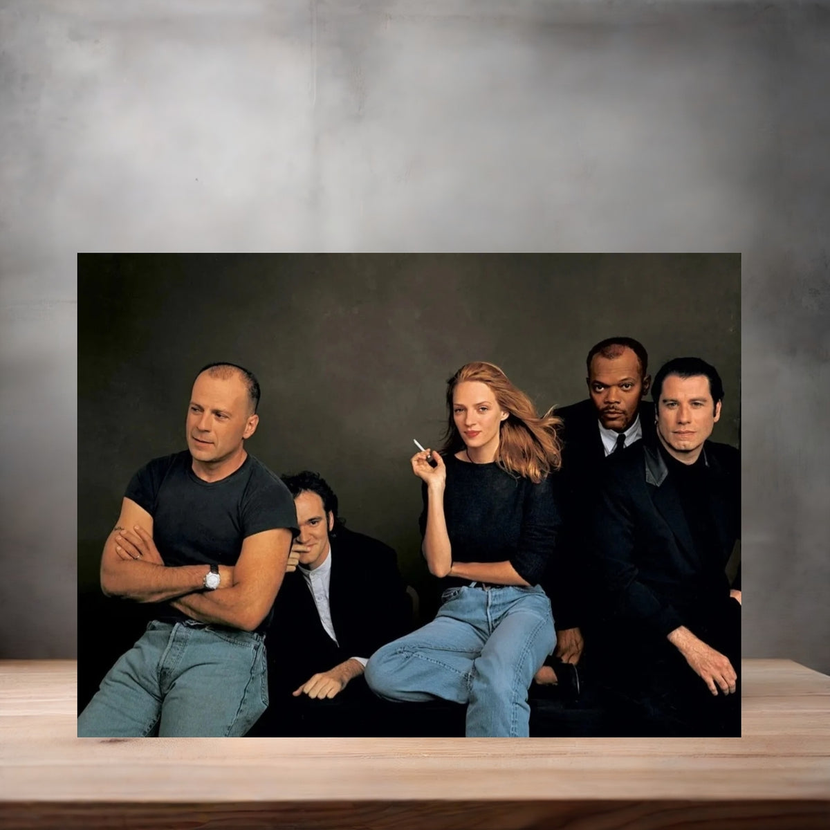 Annie Leibovitz 8.5" x 11" art print set of 2, glossy and matte. Pulp Fiction cast