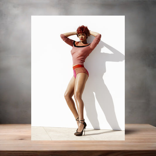 Annie Leibovitz 8.5" x 11" art print set of 2, glossy and matte. Rihanna v2