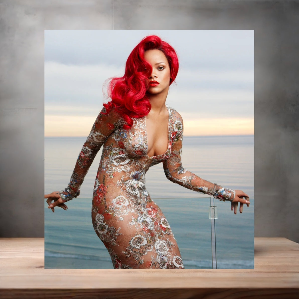 Annie Leibovitz 8.5" x 11" art print set of 2, glossy and matte. Rihanna