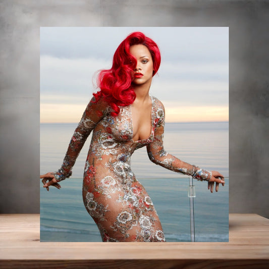 Annie Leibovitz 8.5" x 11" art print set of 2, glossy and matte. Rihanna