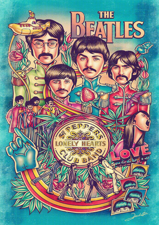 Concert poster with multiple size and finish options. The Beatles