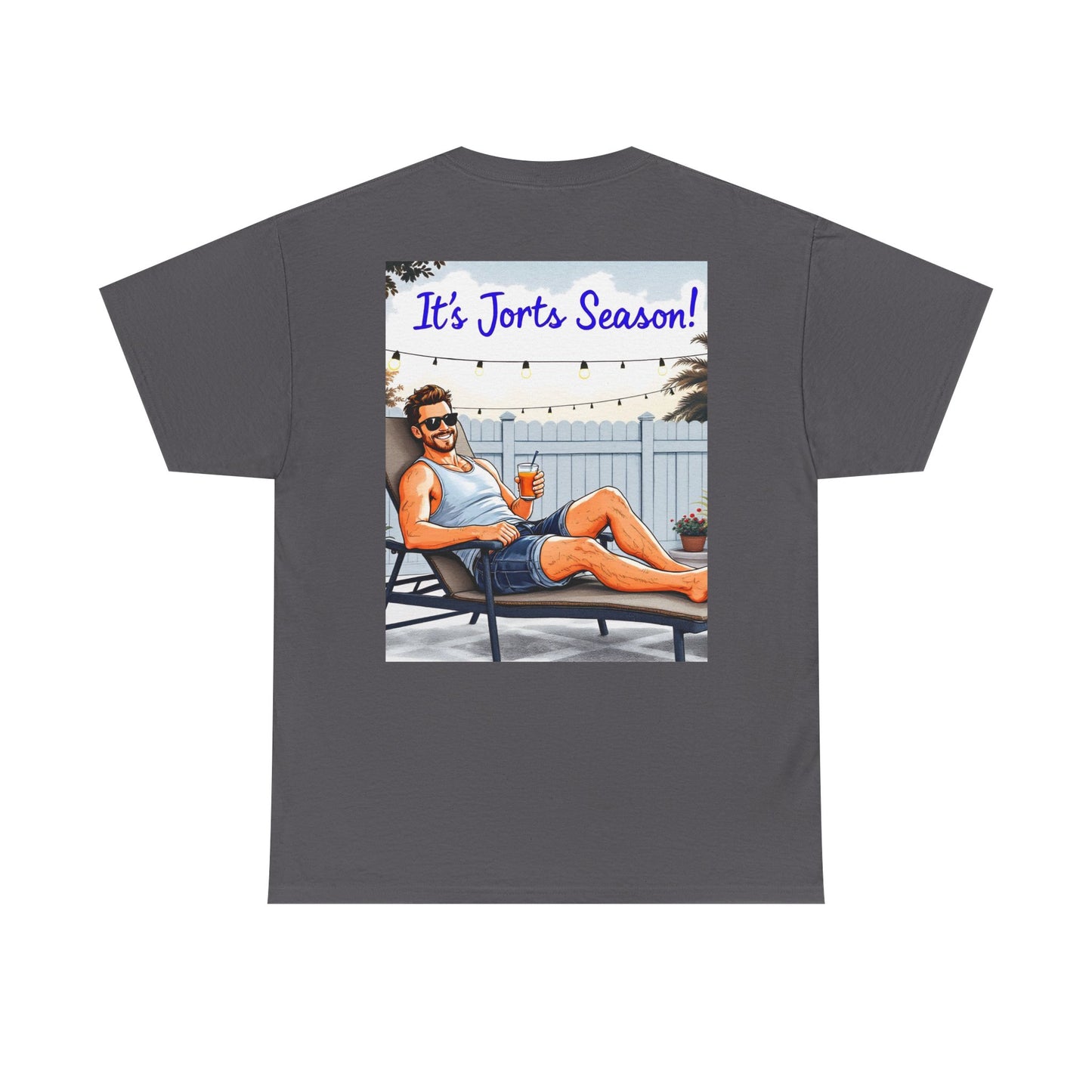 Jorts season Unisex Heavy Cotton Tee, Fun Beachwear, T-Shirt for Vacation,