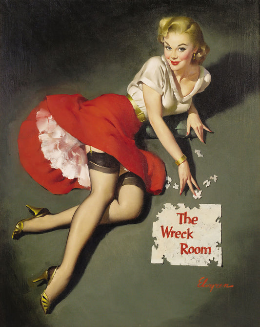 Gil Elvgren Pin-up girl poster with multiple size and finish options. The Wreck Room