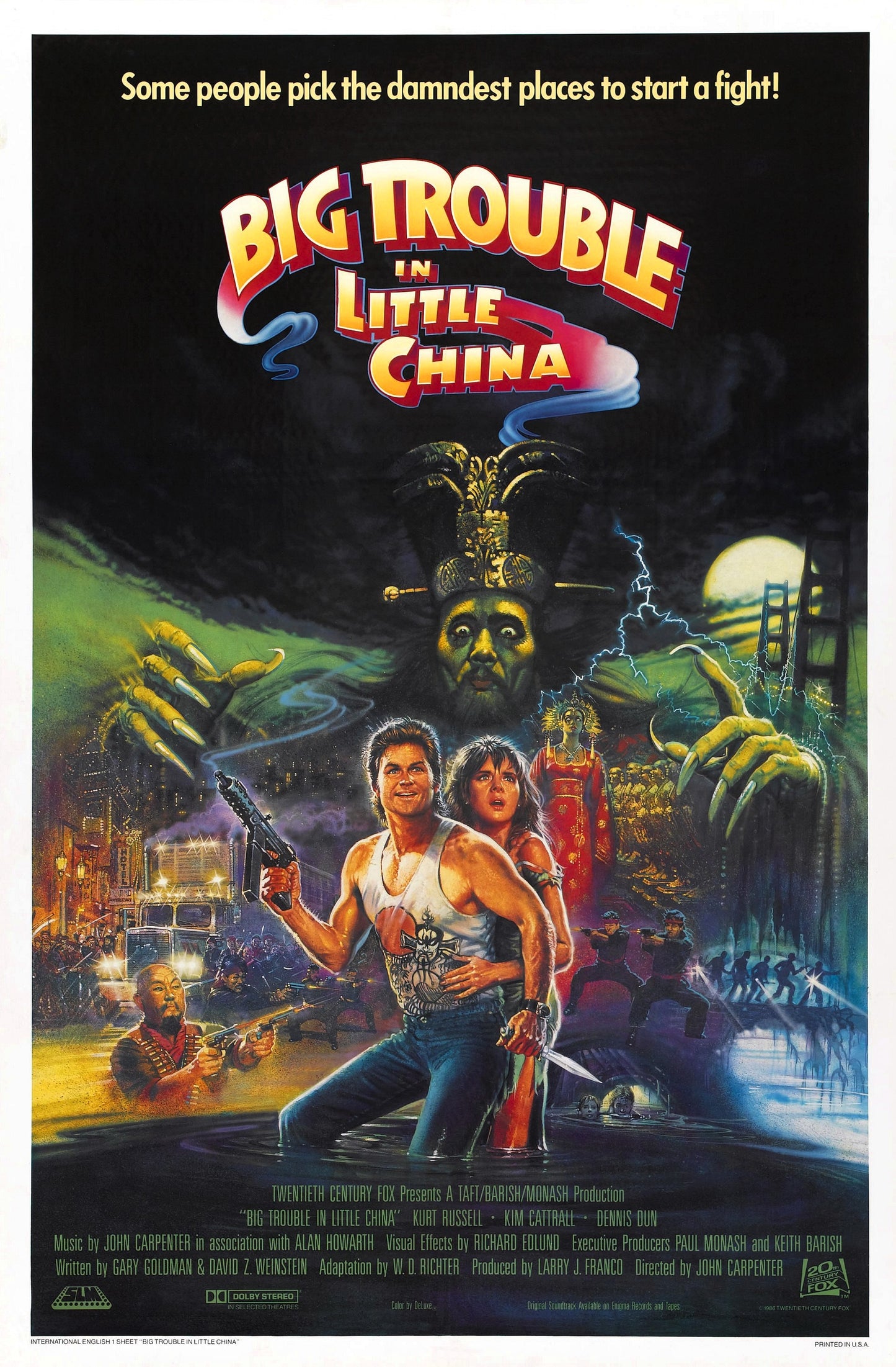Big Trouble in Little China 13"x 19" movie poster. v2