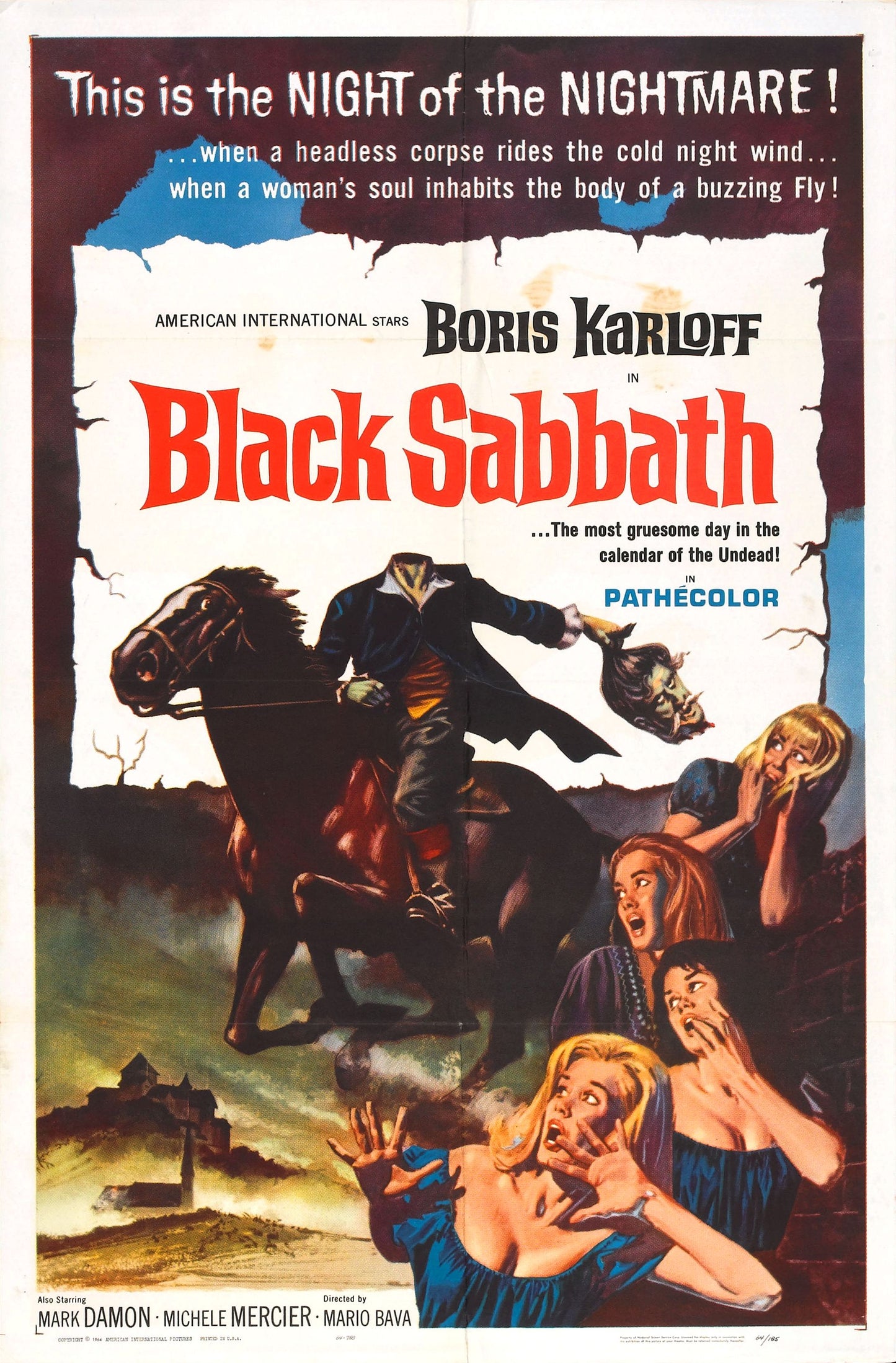 Black Sabbath 13"x 19" movie poster.