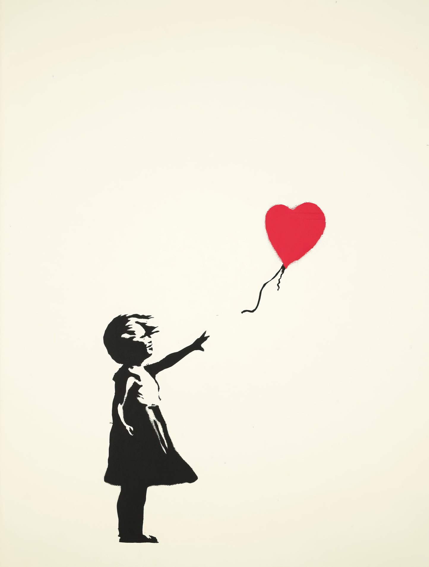 Banksy Art poster with multiple size and finish options. Girl with Balloon v2