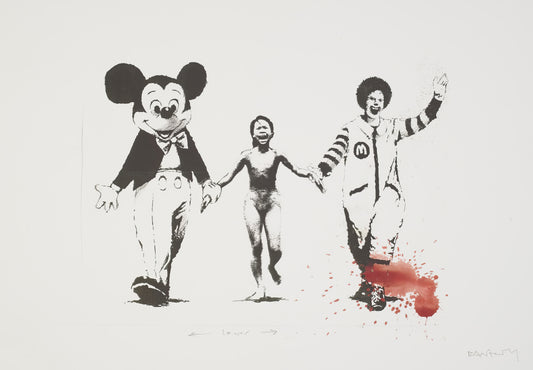 Banksy Art poster with multiple size and finish options. Napalm