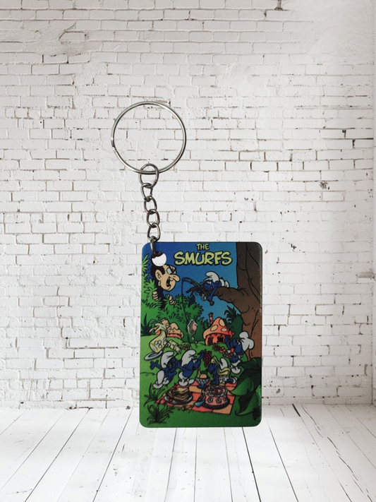 1980's cartoons The Smurfs, Thundercats,  Inspecor Gadget and more poster keychains. Multiple designs to choose from